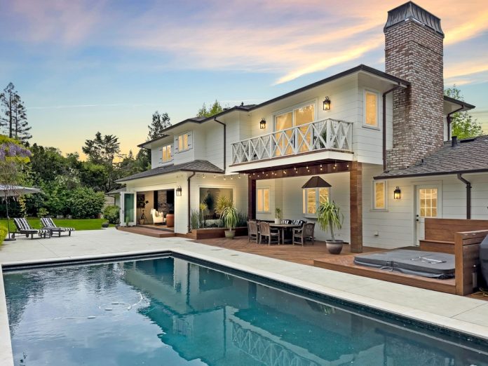 backyard view of a california home