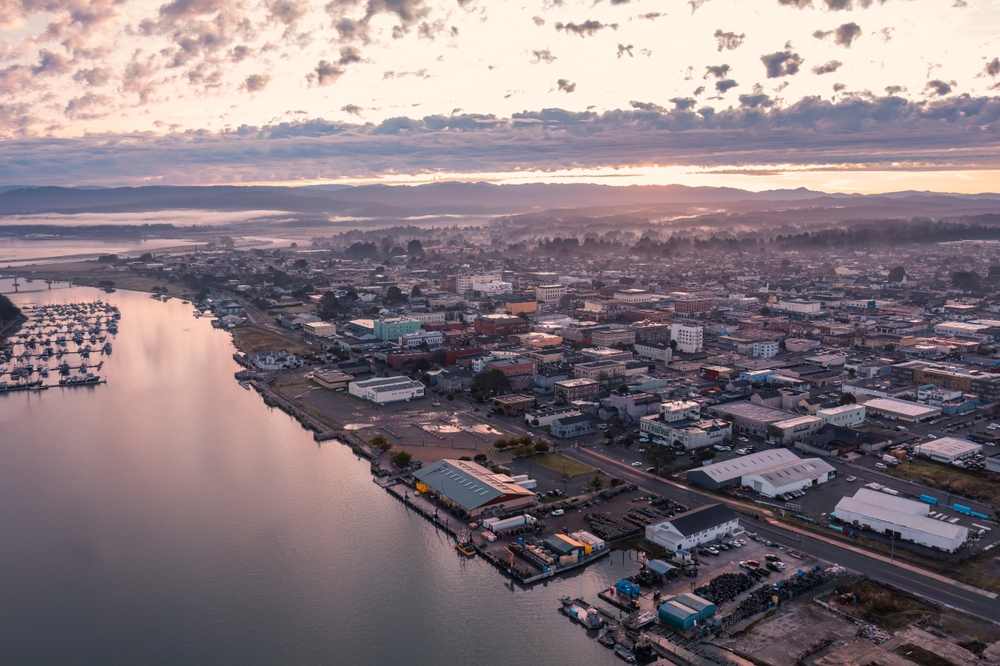 Sunrise over Eureka, California 