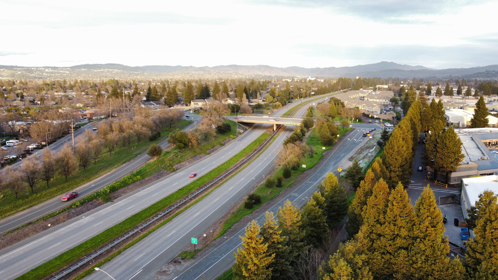Freeway 12 in santa rosa california