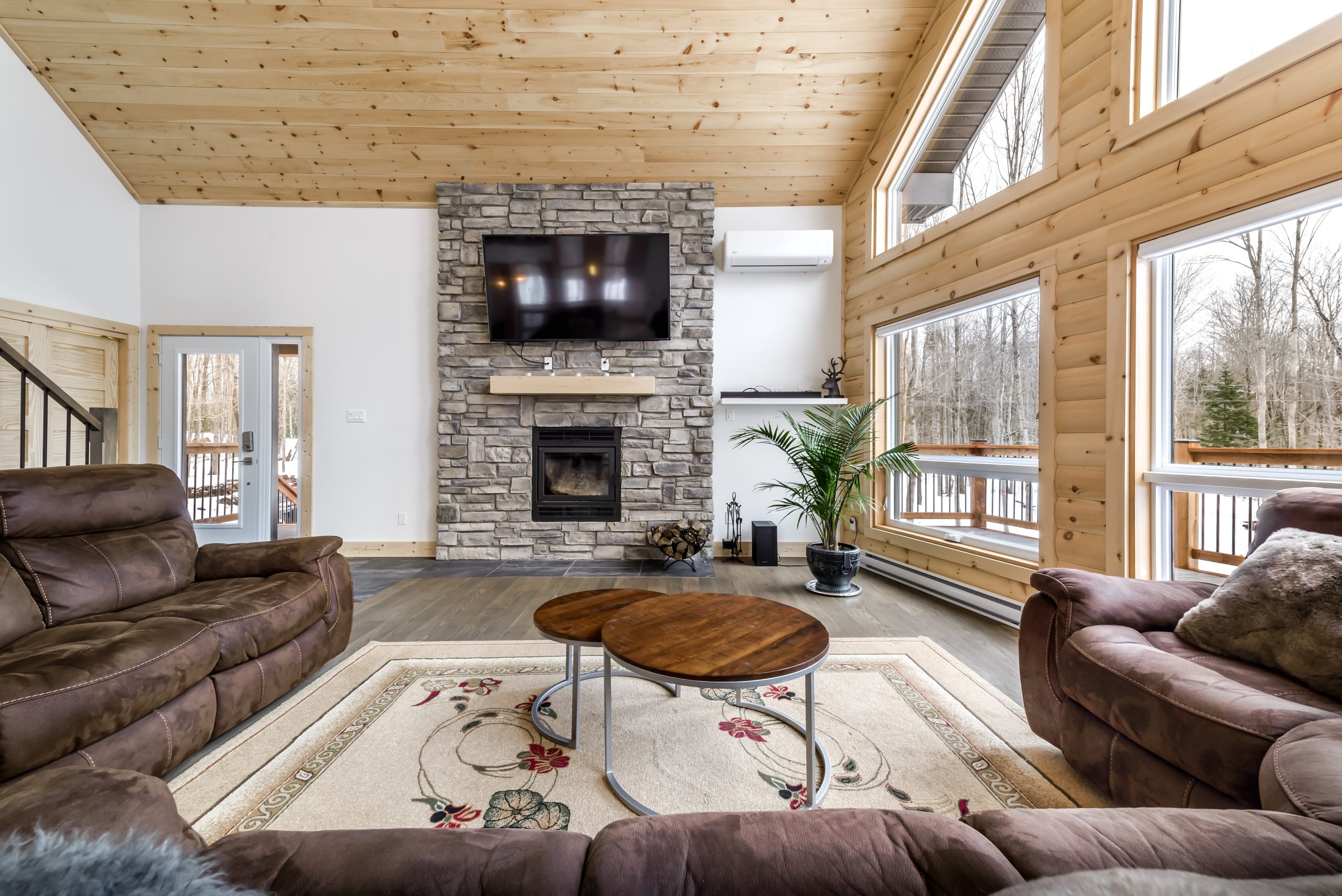 log home interior