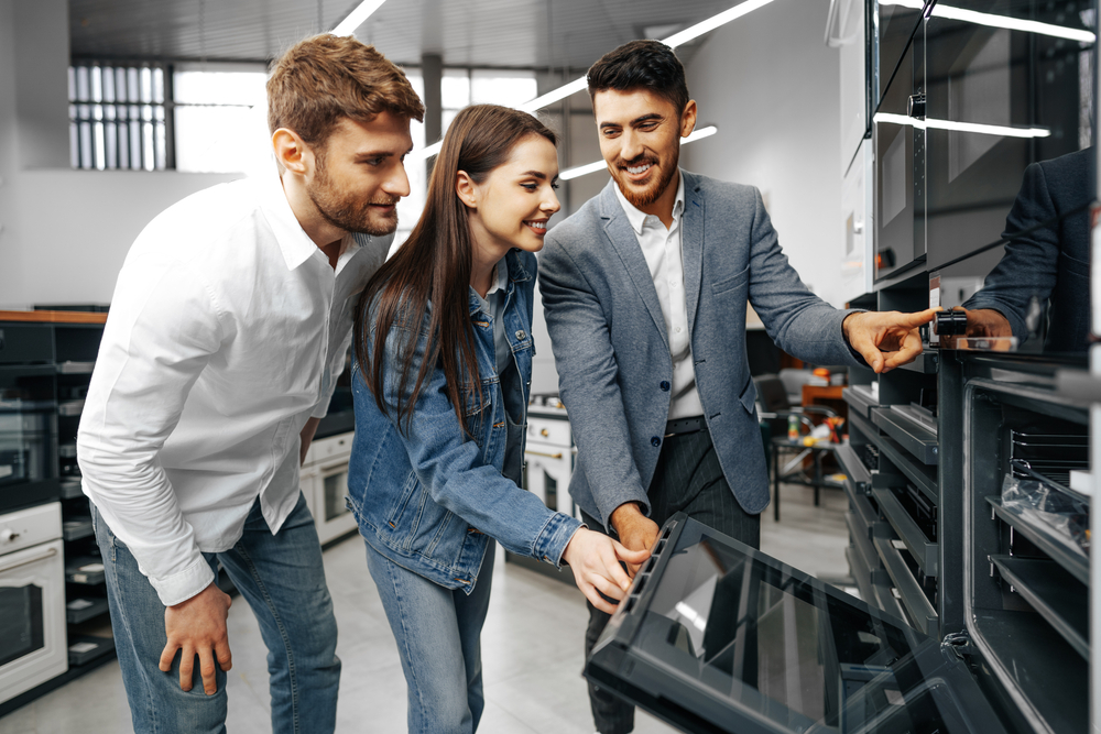 couple shopping for new appliances