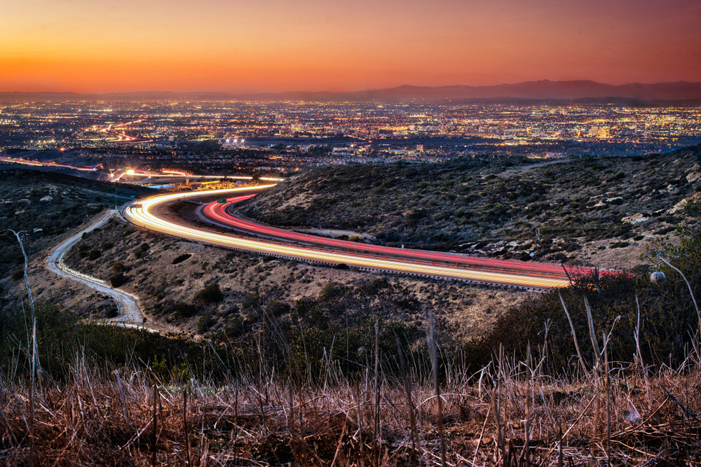 orange county ca at dusk