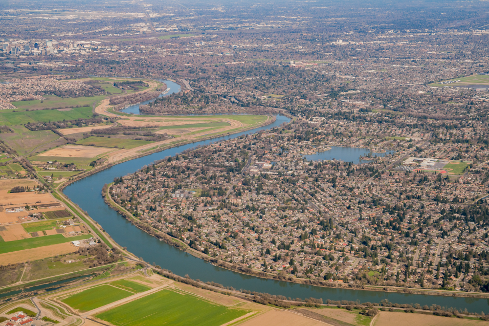 aerial view of pocket greenhaven sacramento