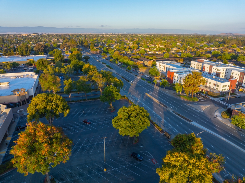 view of busy street in fremont ca