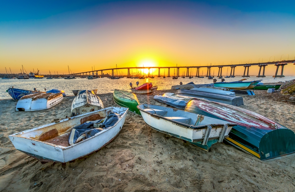 boats on coronado beach