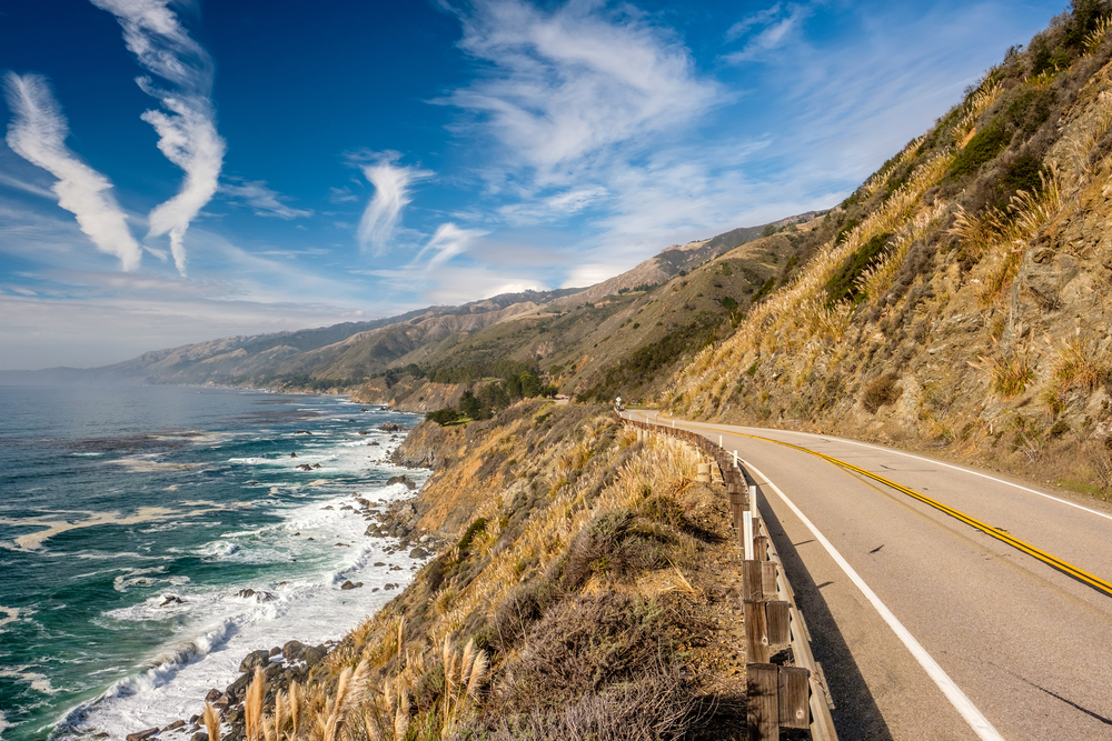 pacific coast highway in daytime