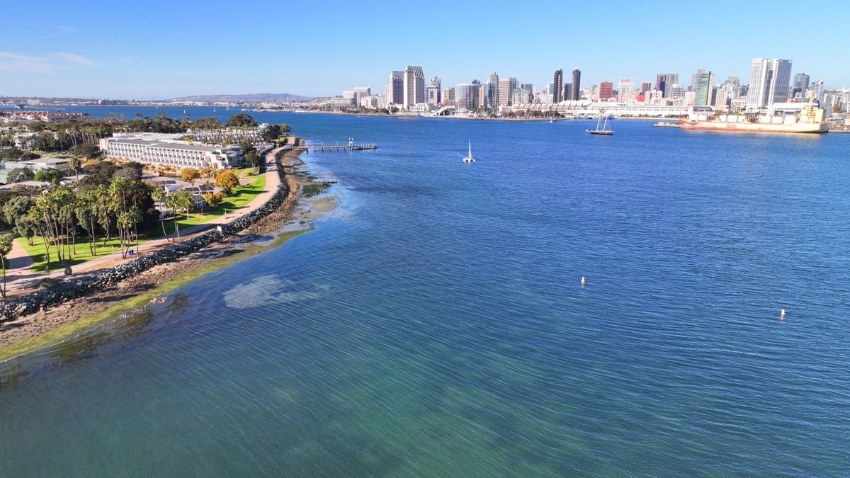 Downtown San Diego skyline viewed from Coronado, one of the best neighborhoods in San Diego