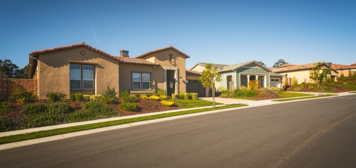 A newer master-planned home on a California street